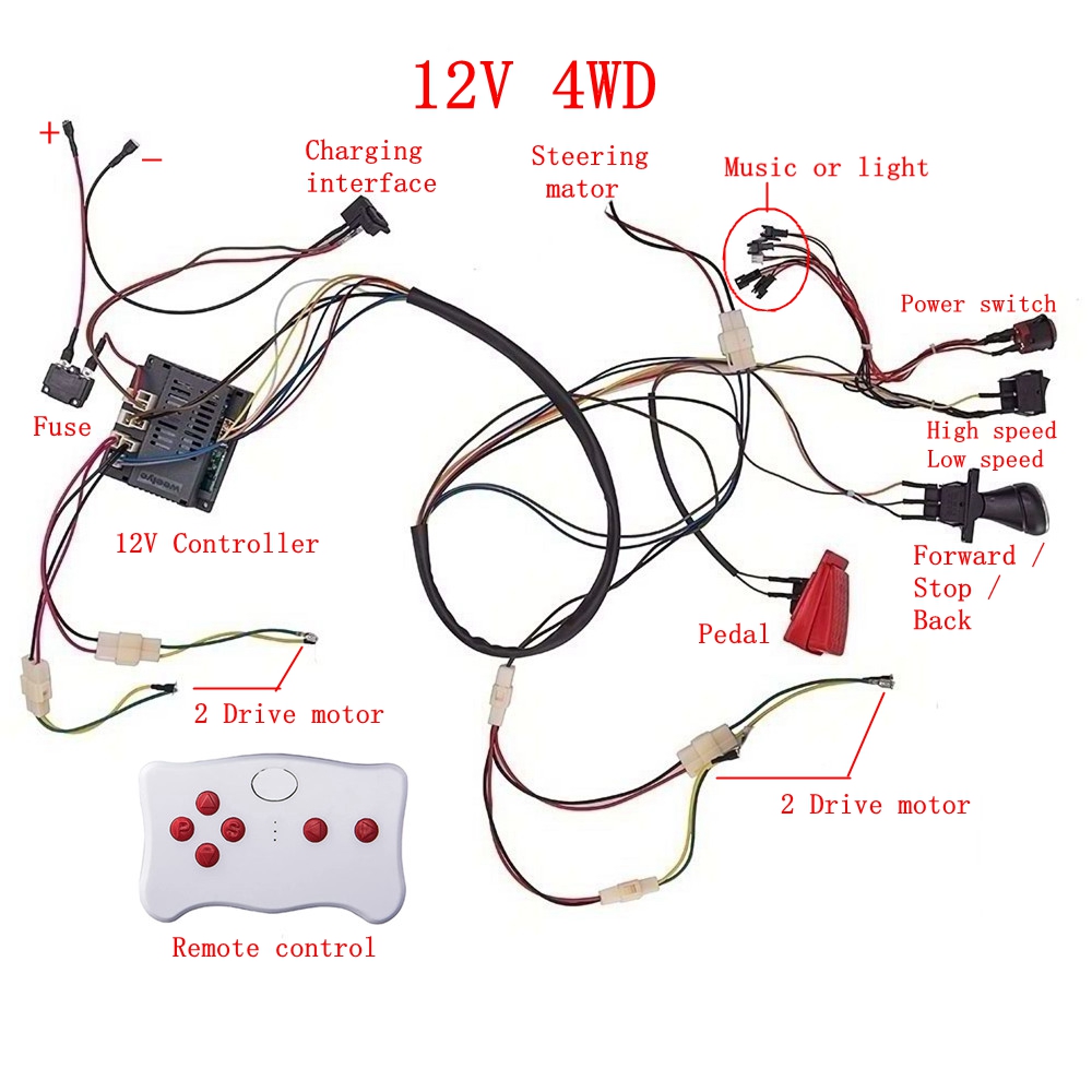 Robot Car Kit - Kinder Elektroauto DIY modifizierte Kabel und