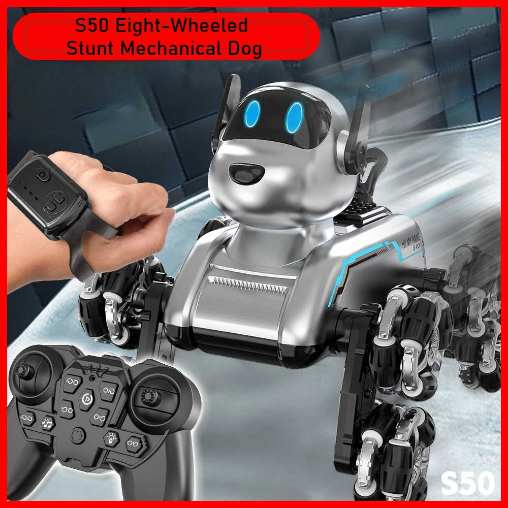 Robot Remote Control - S50 Intelligenter Roboterhund, Gestenerkennung, Formschaltung, Achtrad-Stunt,