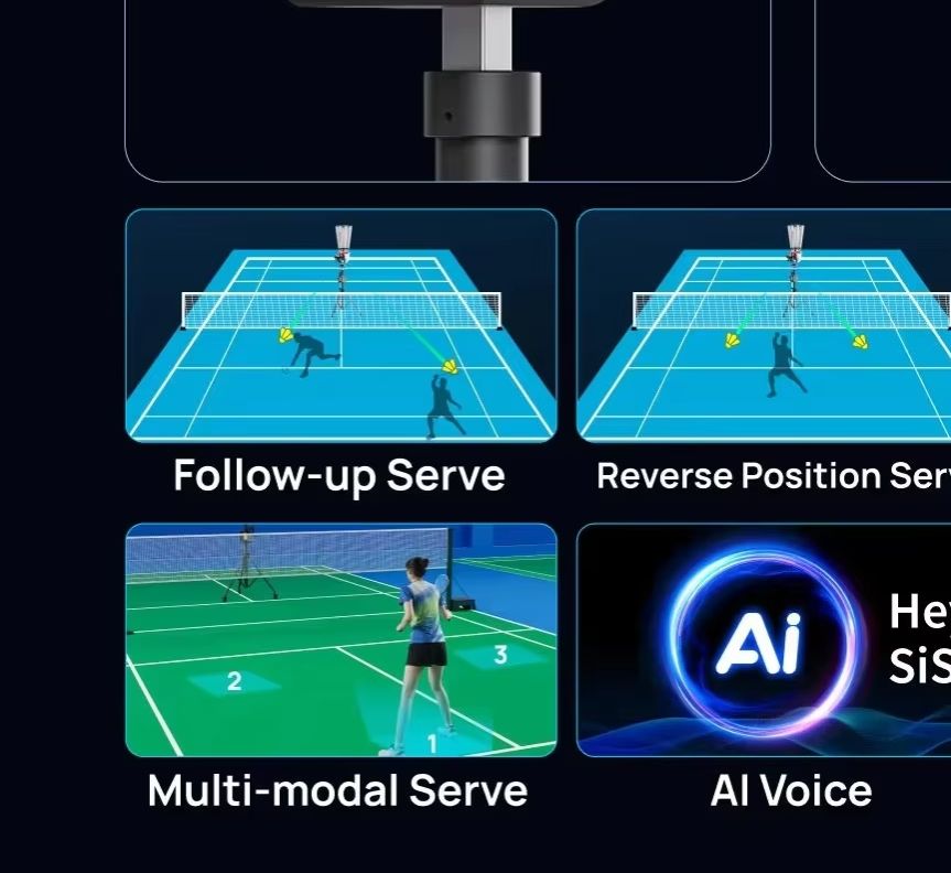 Robot Remote Control - Intelligenter 4D-Sport-Schuss-Badminton-Roboter, Maßgeschneiderter Service, Trainings-Serviermaschine, Fernbedienung,