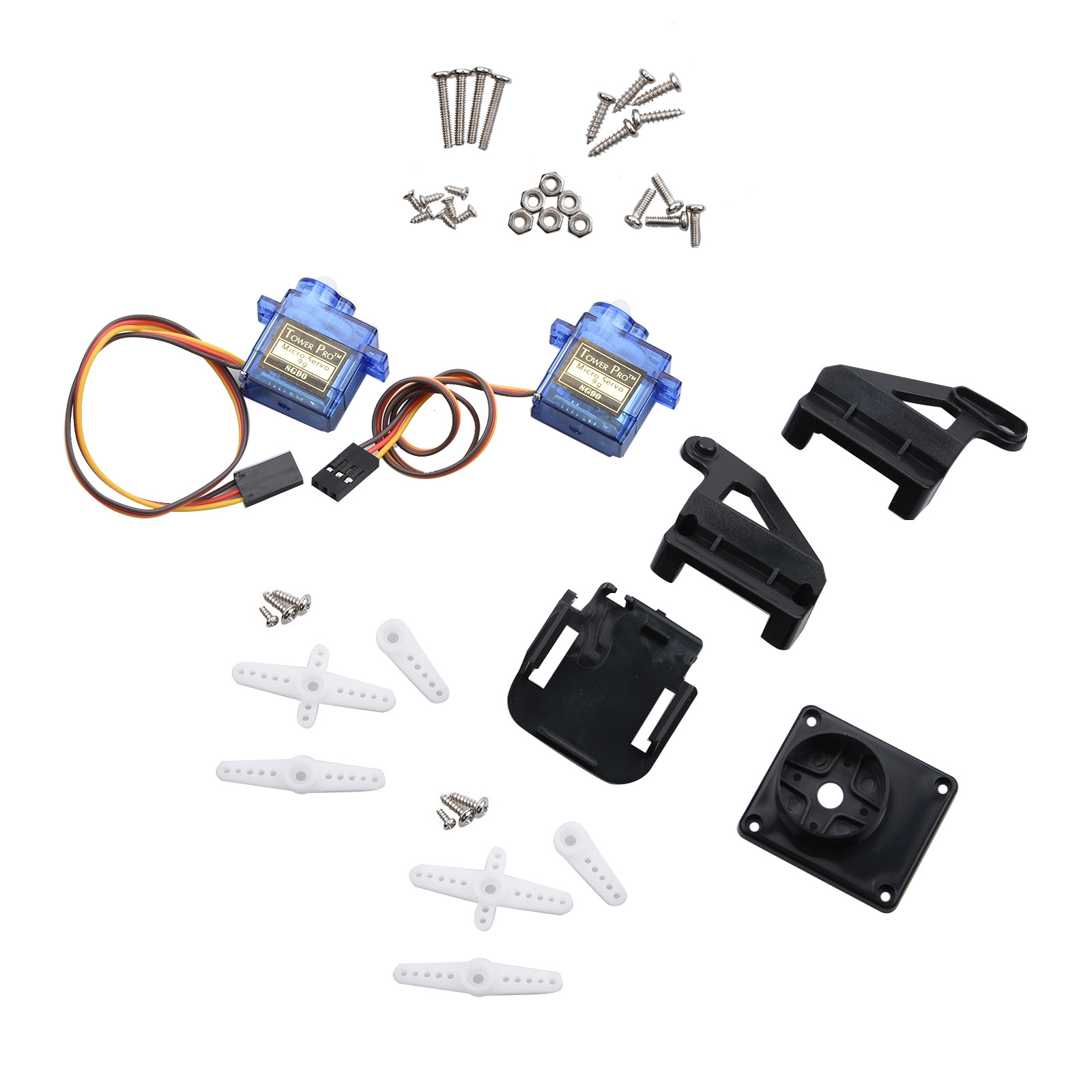 Servo Kit - FPV Nylon Doppelachsen-Servo-Gimbal-Plattformrahmen mit 2 x