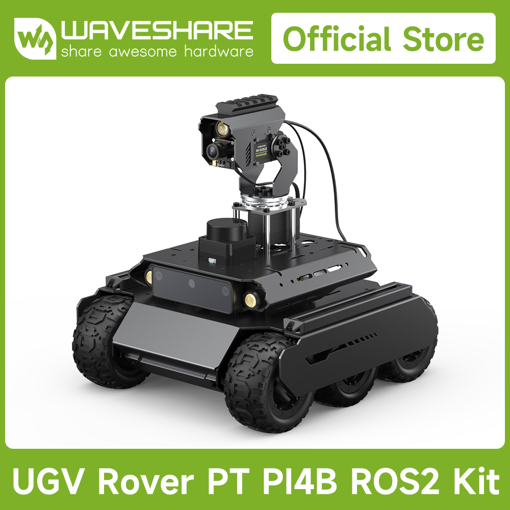 Robot Wheel - Waveshare Rover ROS 2 Open-Source 6-Rad-4WD-KI-Roboter,