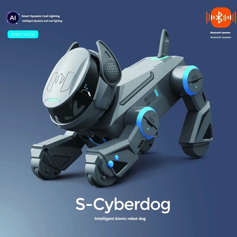 Robot Remote Control - KI-Smart-Roboterhund mit Gestensteuerung, Fernbedienung, Bluetooth-Lautsprecher, Musikfunktion,