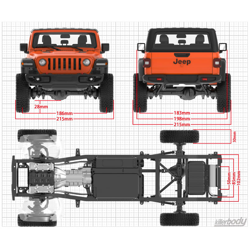 1/10 Killerbody 48765 RC Auto  – Robot Car Kit Bewertung und Preis