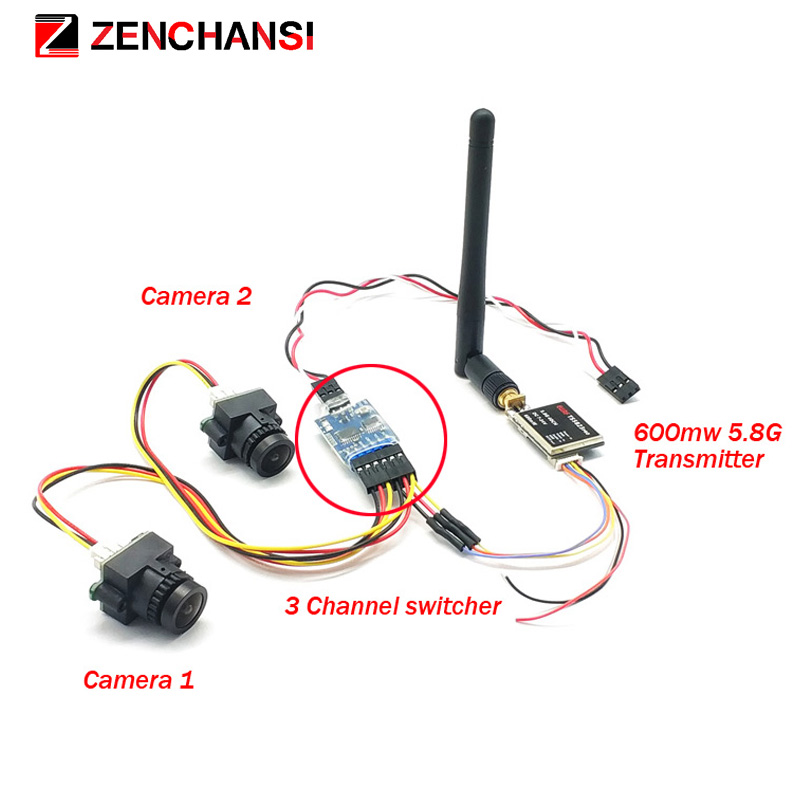 3-Kanal-Dual-Videokamera CMOS  – Pan Tilt Bracket Bewertung und Preis