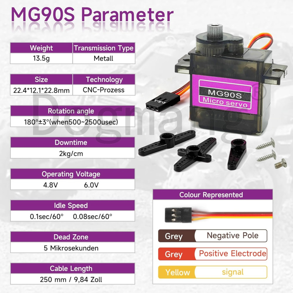 MG90S Servo 1/2/4/10/20/50 Stü – Servo Sg90 Bewertung und Preis